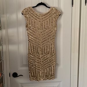 Beaded Gold Dress
